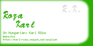roza karl business card
